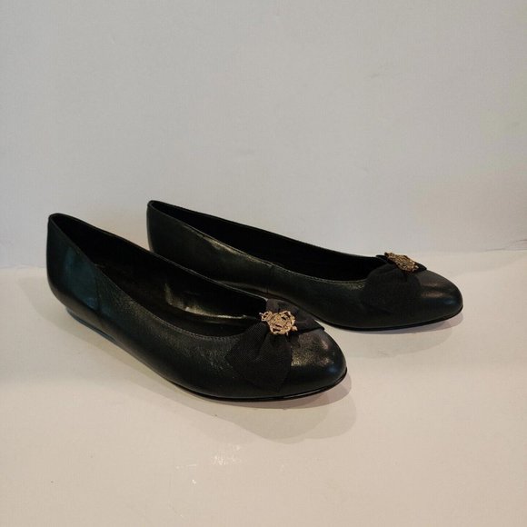 Vintage Sutton Plaza Vintage Black Leather Flats, Point Toe,  Man Made in Brazil - Picture 1 of 8